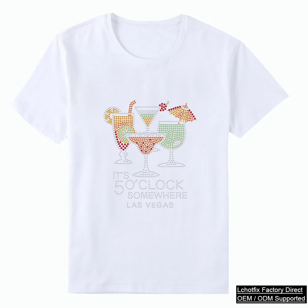 Custom hotfix T-shirt design cocktail color reference