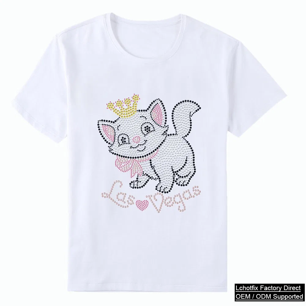 Custom hotfix T shirt crown cat color reference