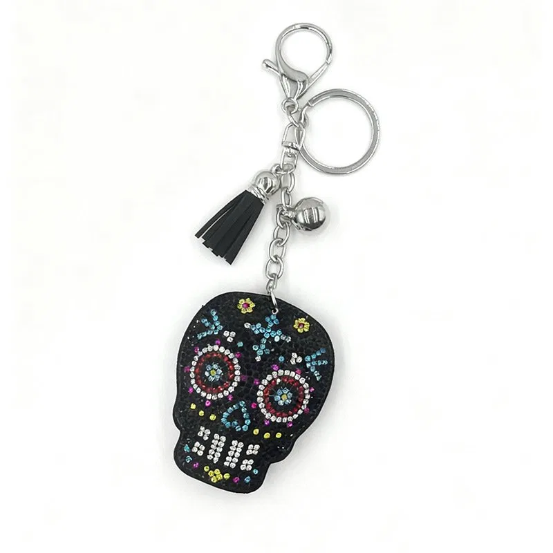 Crystal skull keychain shown as a wholesale accessory reference