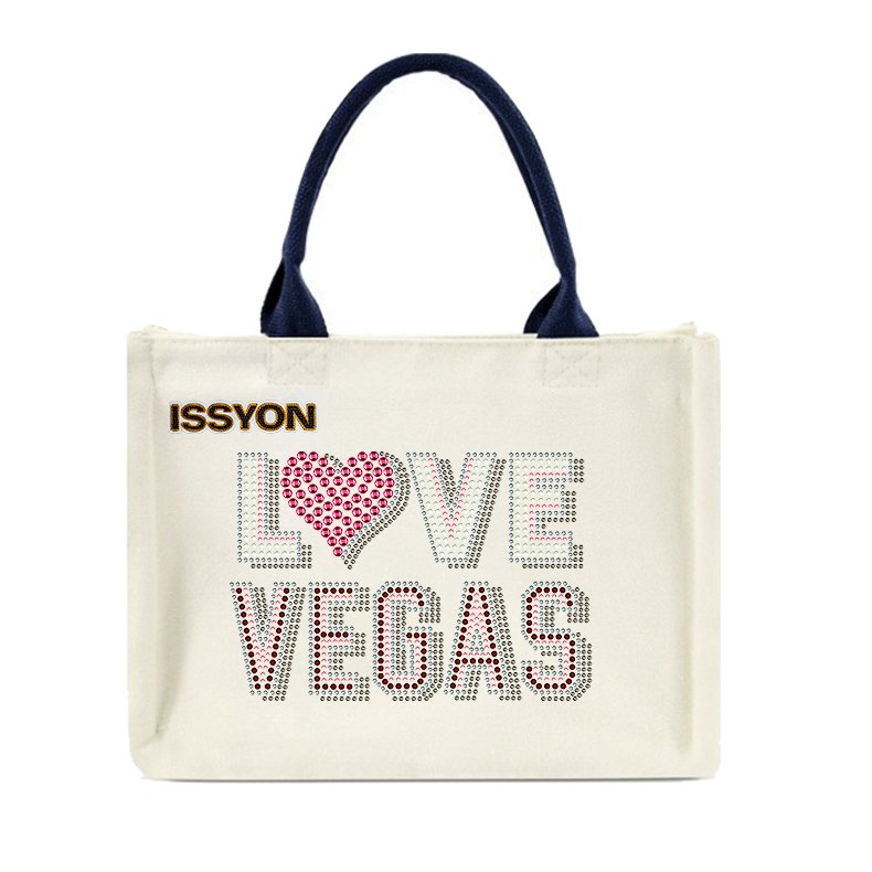 Custom Rhinestone Canvas Tote Bag