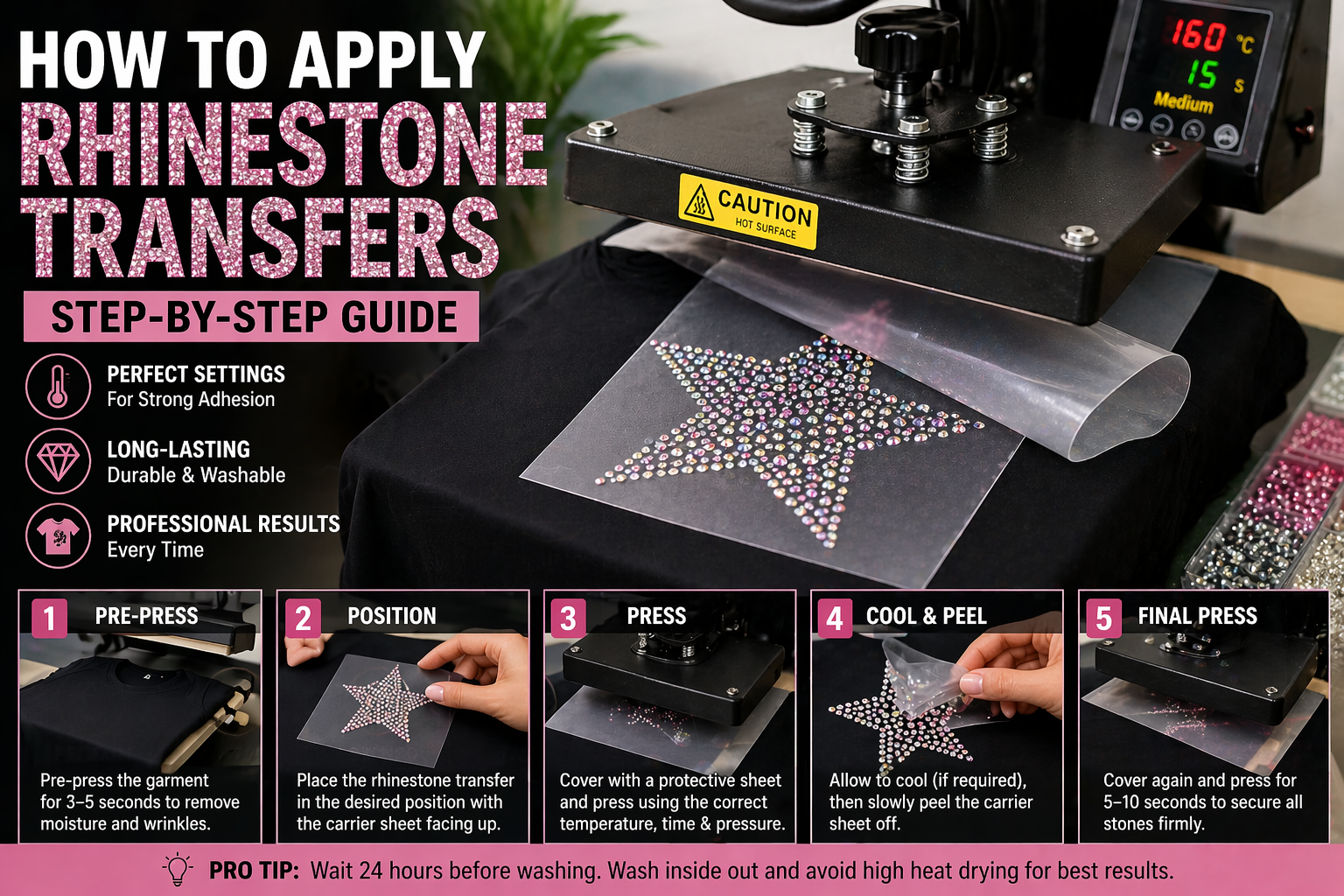 How to Apply Rhinestone Transfers (Step-by-Step Guide) | Teebling | Blog