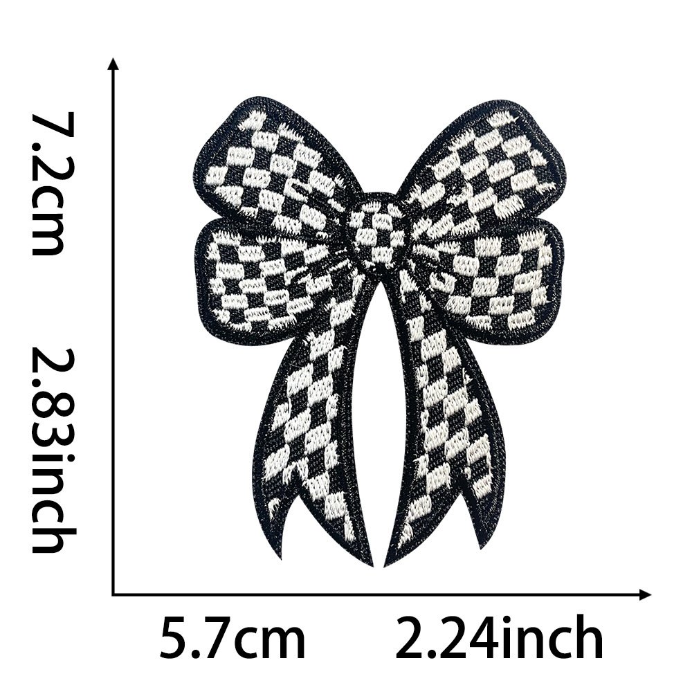 Glitter Vintage Silver Leather Bowknot Baseball Embroidered Iron-on Patch DIY Large Applique patch
