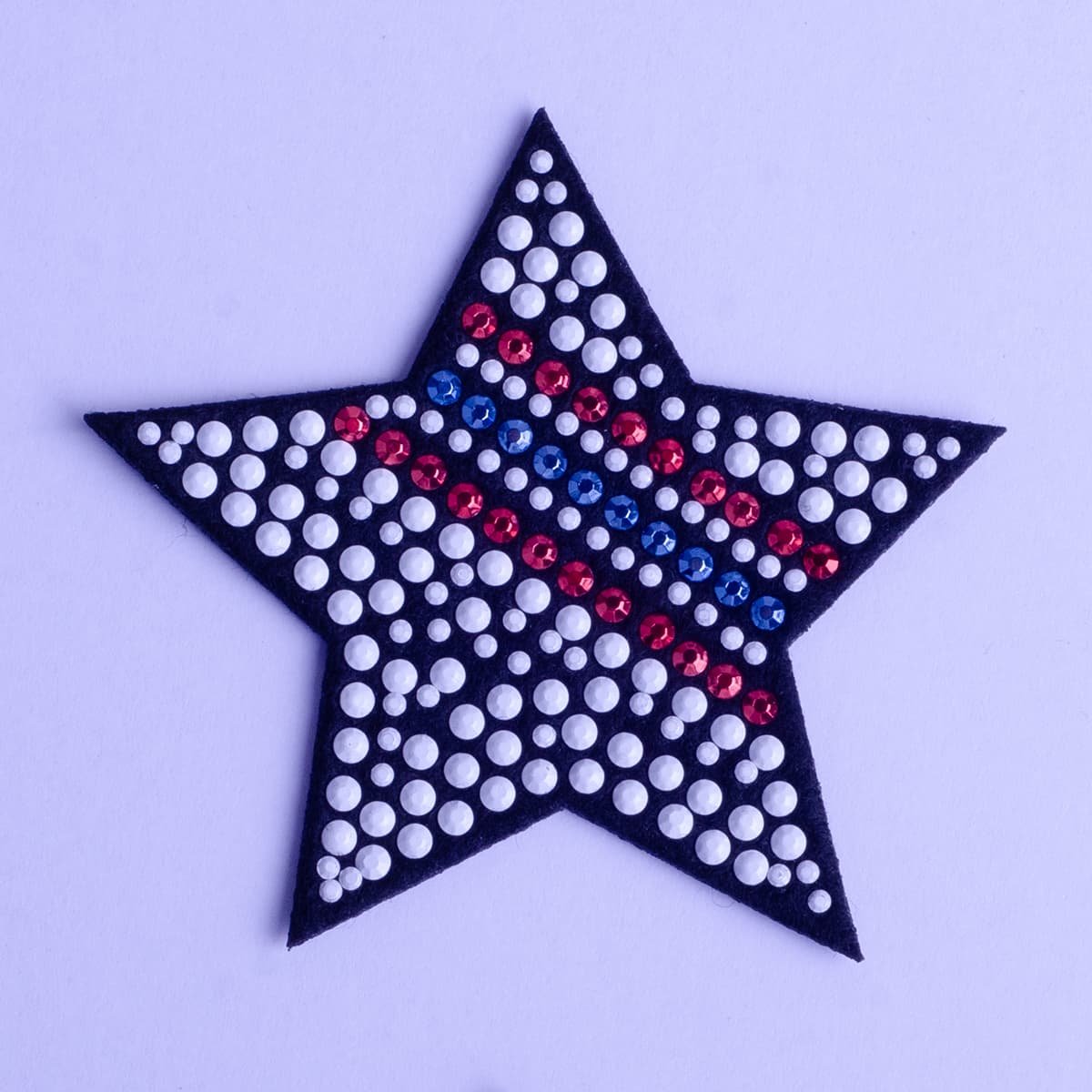 Adhesive Felt Fabric Star Shape Hotfix Rhinestone Patch for Bags Clothing Shoes Socks