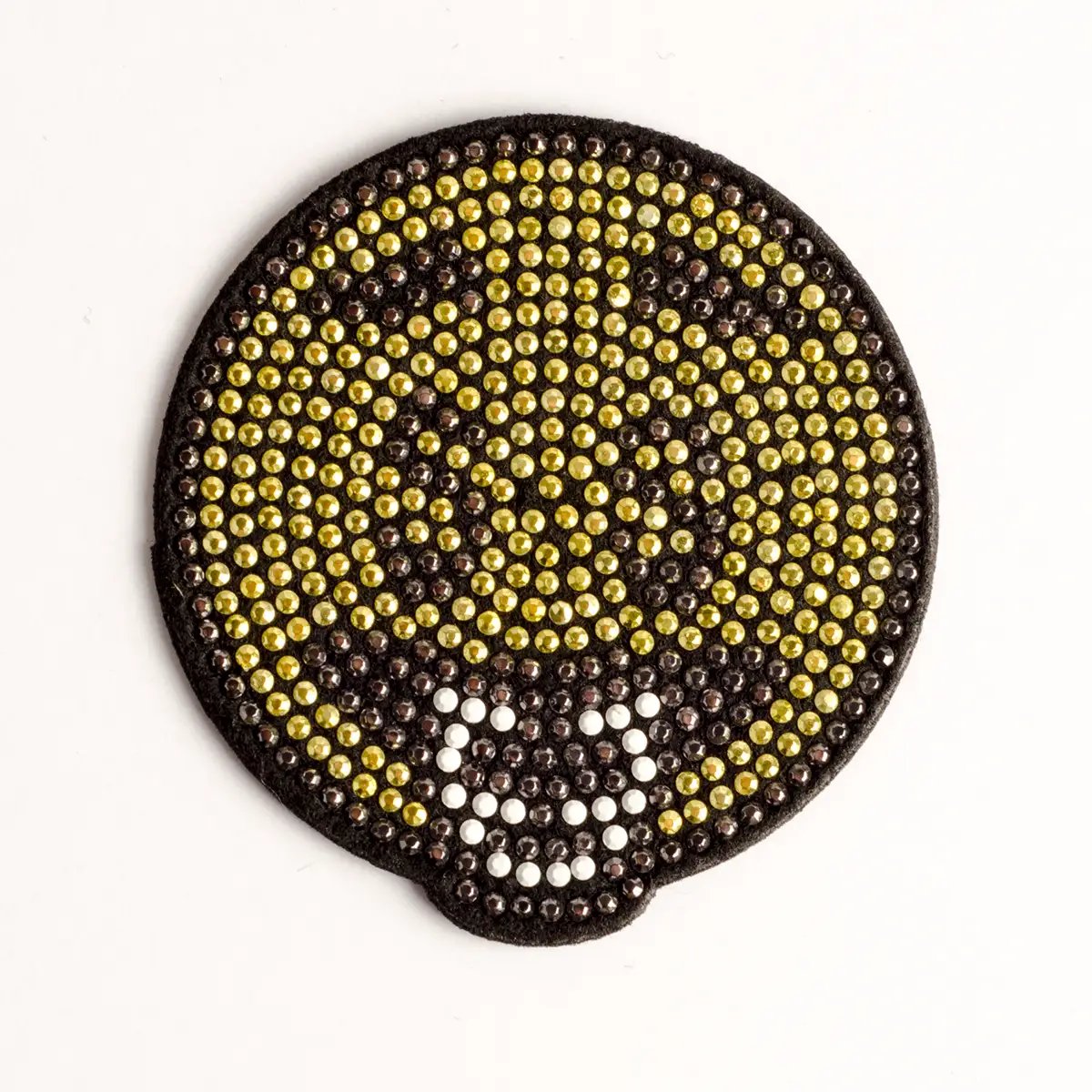 Adhesive Rhinestone Smile Face Heat Transfer Octagon Hotfix Motif for Clothing Accessories