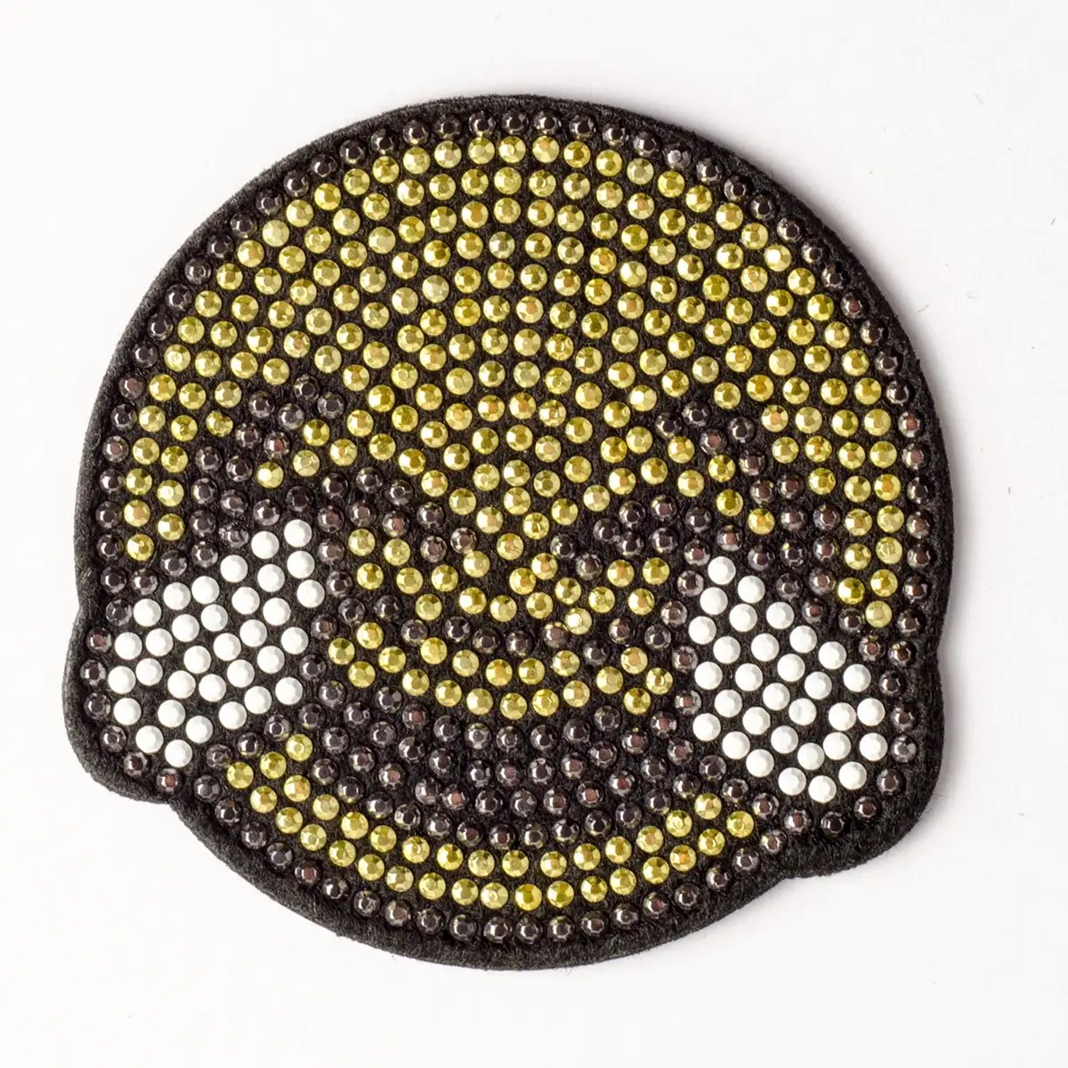 Adhesive Rhinestone Smile Face Heat Transfer Octagon Hotfix Motif for Clothing Accessories