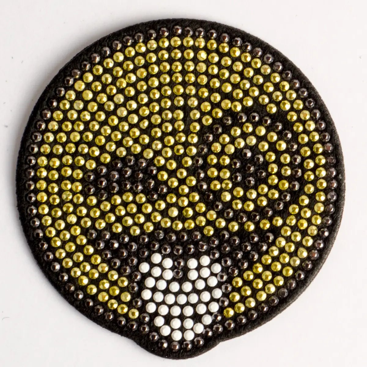 Adhesive Rhinestone Smile Face Heat Transfer Octagon Hotfix Motif for Clothing Accessories