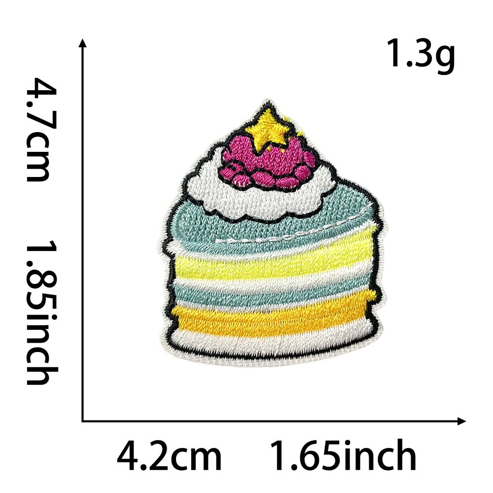 Iron-On Fun: Cartoon Food Patch Sets for Jackets, Bags & DIY,cosmetic bags, and accessories, with adhesive backing for iron-on application