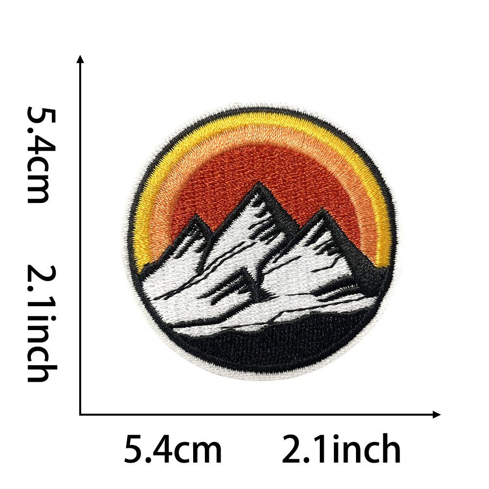 Explore & Create: Outdoor Adventure logo Iron-On Patches for apparel and bags, with adhesive backing