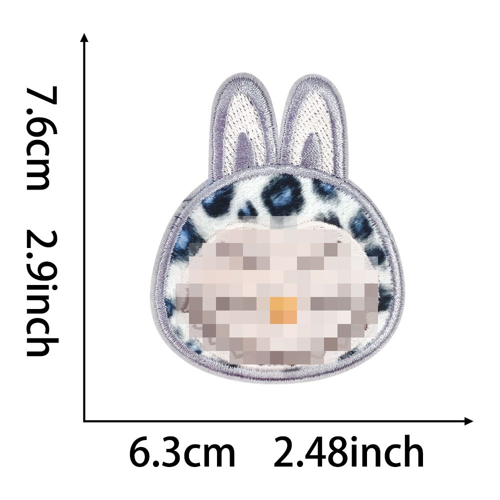 Cartoon no-sew embroidered decorative patches for DIY projects like phone cases and creative badges