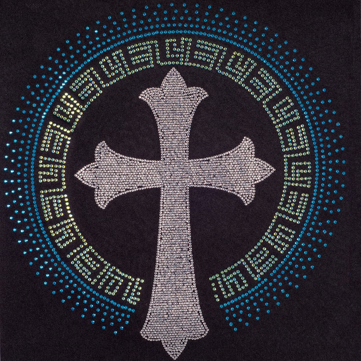 Adhesive hotfix rhinestones, cross pattern, high-quality garment rhinestone transfer, rhinestone adhesive transfer, neckline clothing transfer