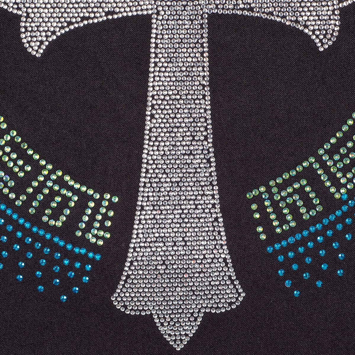 Adhesive hotfix rhinestones, cross pattern, high-quality garment rhinestone transfer, rhinestone adhesive transfer, neckline clothing transfer