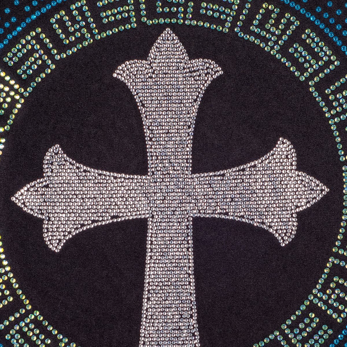 Adhesive hotfix rhinestones, cross pattern, high-quality garment rhinestone transfer, rhinestone adhesive transfer, neckline clothing transfer