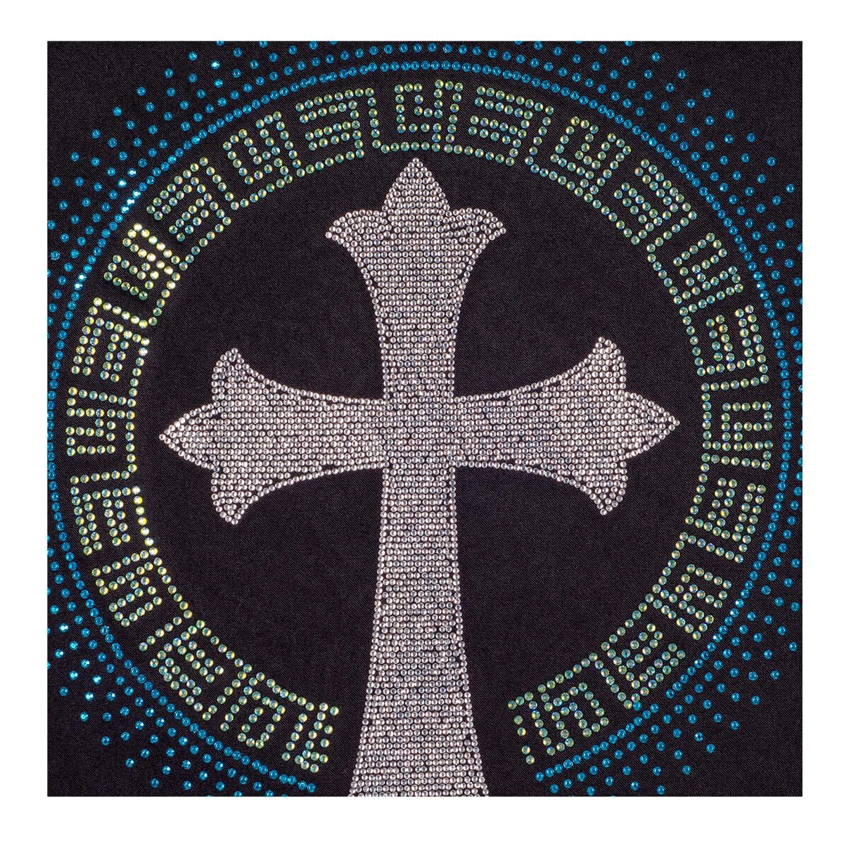 Adhesive hotfix rhinestones, cross pattern, high-quality garment rhinestone transfer, rhinestone adhesive transfer, neckline clothing transfer