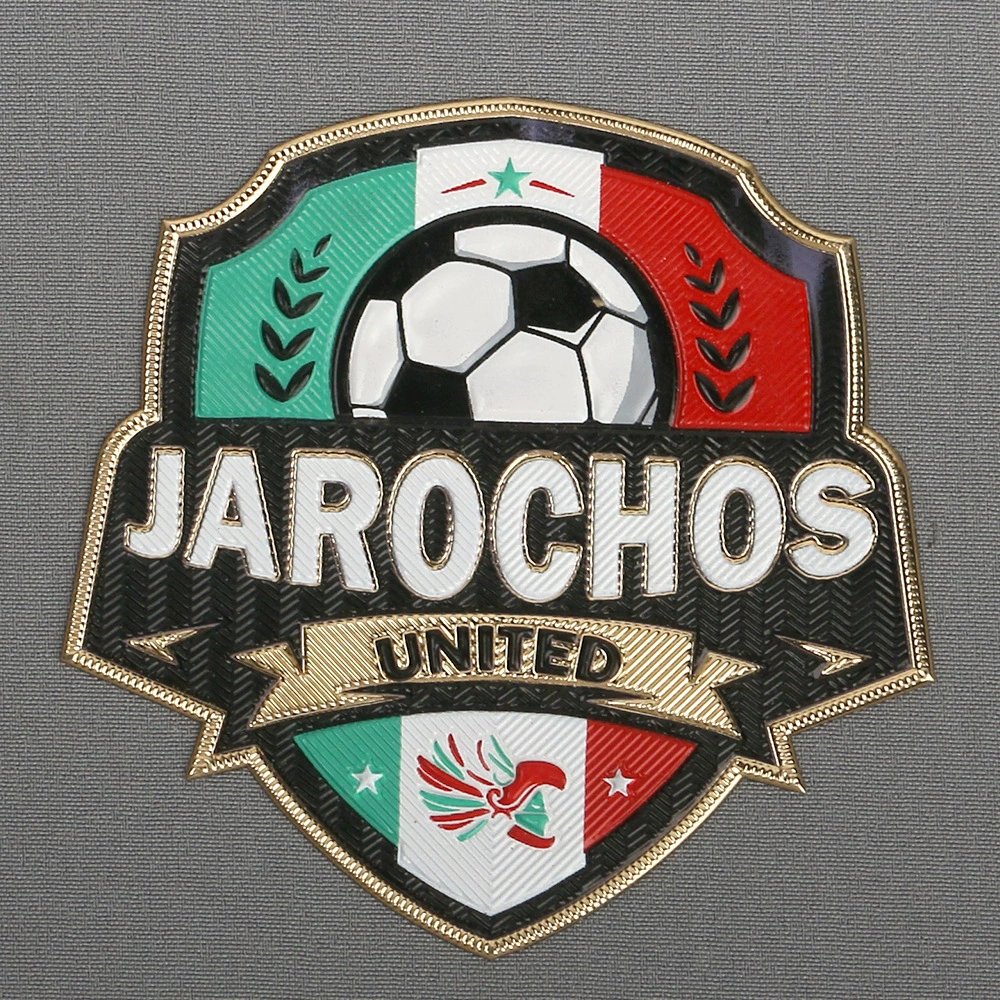 Custom 3D TPU Soft Rubber Logo Patches – Gold & Silver Eco-Friendly Embossed Labels for Clothing