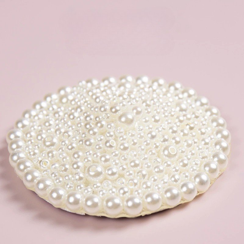 Reusable White Pearl Pasties – Acrylic PU Leather Adhesive Nipple Covers Invisible Seamless