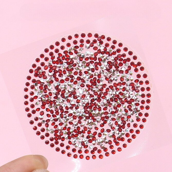 Round Shiny Diamond Nipple Pasties For  Festival & Stage Disposable Covers