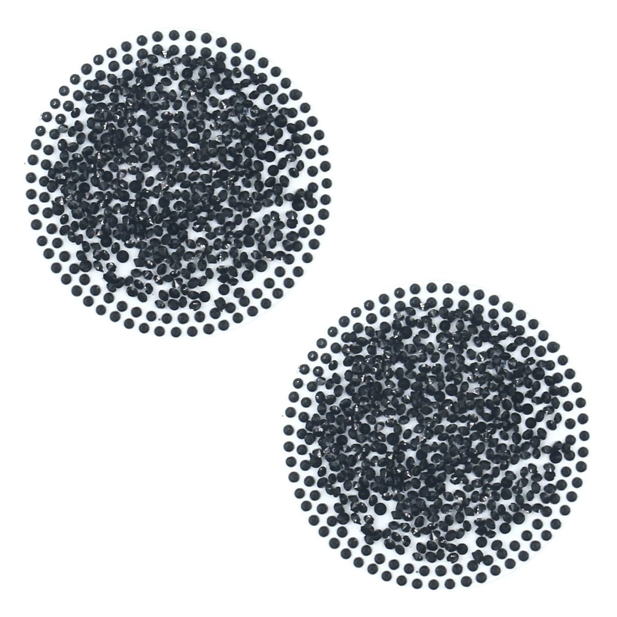 Round Shiny Diamond Nipple Pasties For  Festival & Stage Disposable Covers