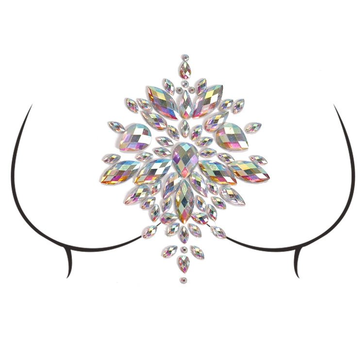 Acrylic Rhinestone Nipple Pasties – Transparent Invisible Adhesive Covers for Parties