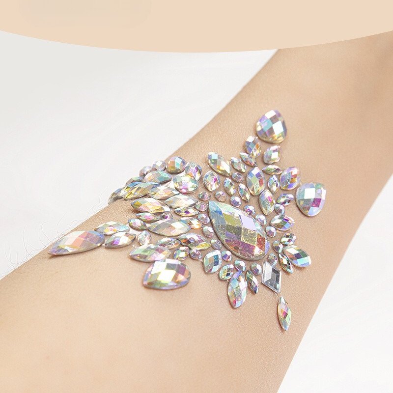 Acrylic Rhinestone Nipple Pasties – Transparent Invisible Adhesive Covers for Parties