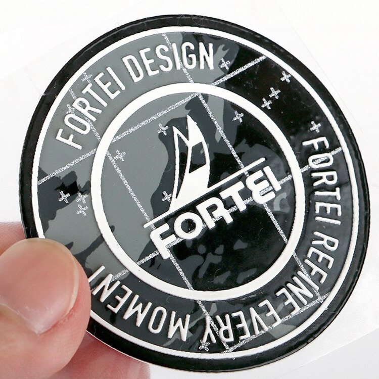 Custom TPU Reflective Heat Transfer Labels | PVC Silicone Embossed Logo Patches