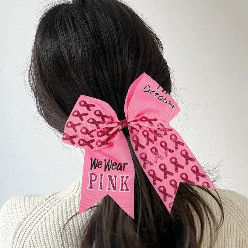 New Pink Ribbon Bow Hair Tie – High Elasticity Versatile Hair Accessory Wholesale