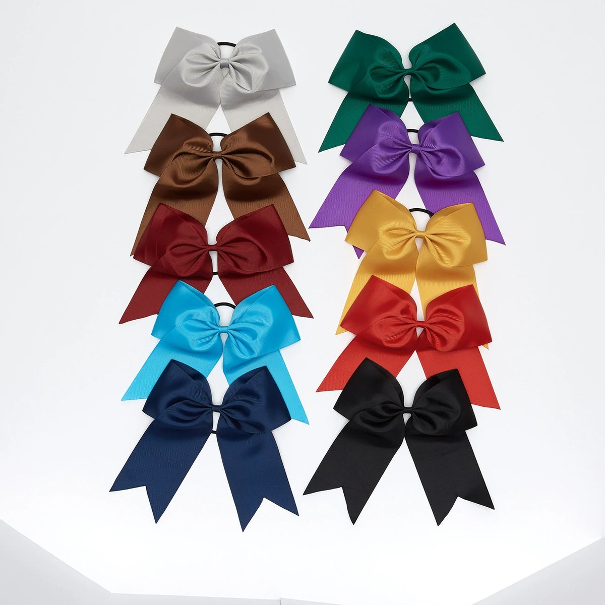 Kids Dance Hair Accessories – 8-Inch Tail Bow Elastic Hair Tie, European & American Style Scrunchie for Girls