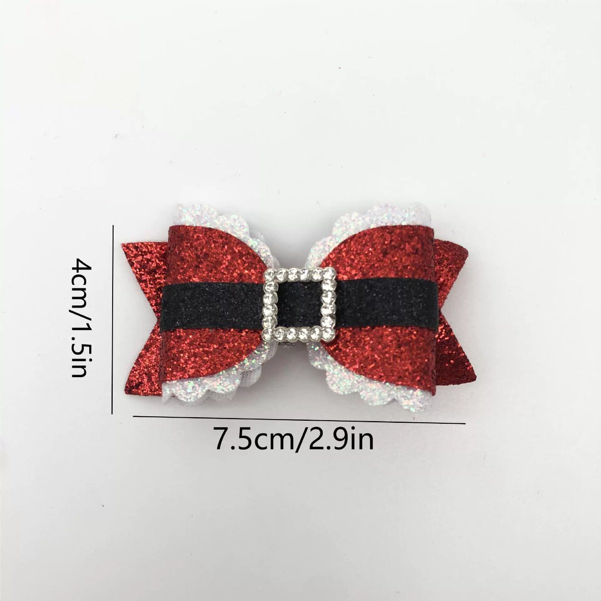 Christmas Reindeer Antler Hair Clip for Girls – Glitter Sparkle with Pom-Poms