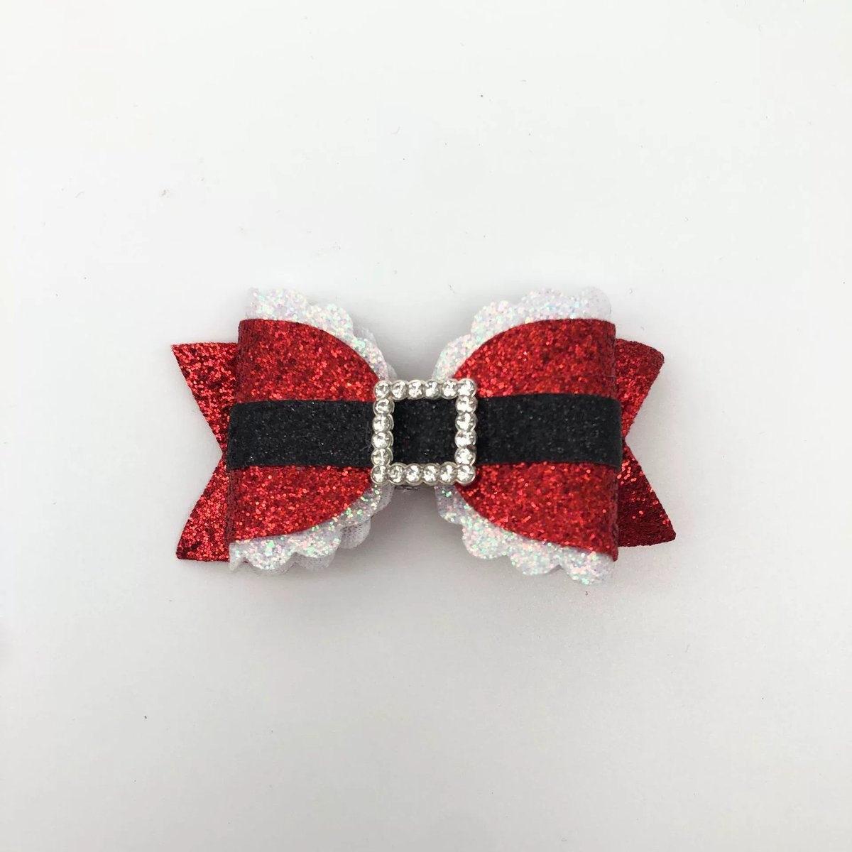 Christmas Reindeer Antler Hair Clip for Girls – Glitter Sparkle with Pom-Poms