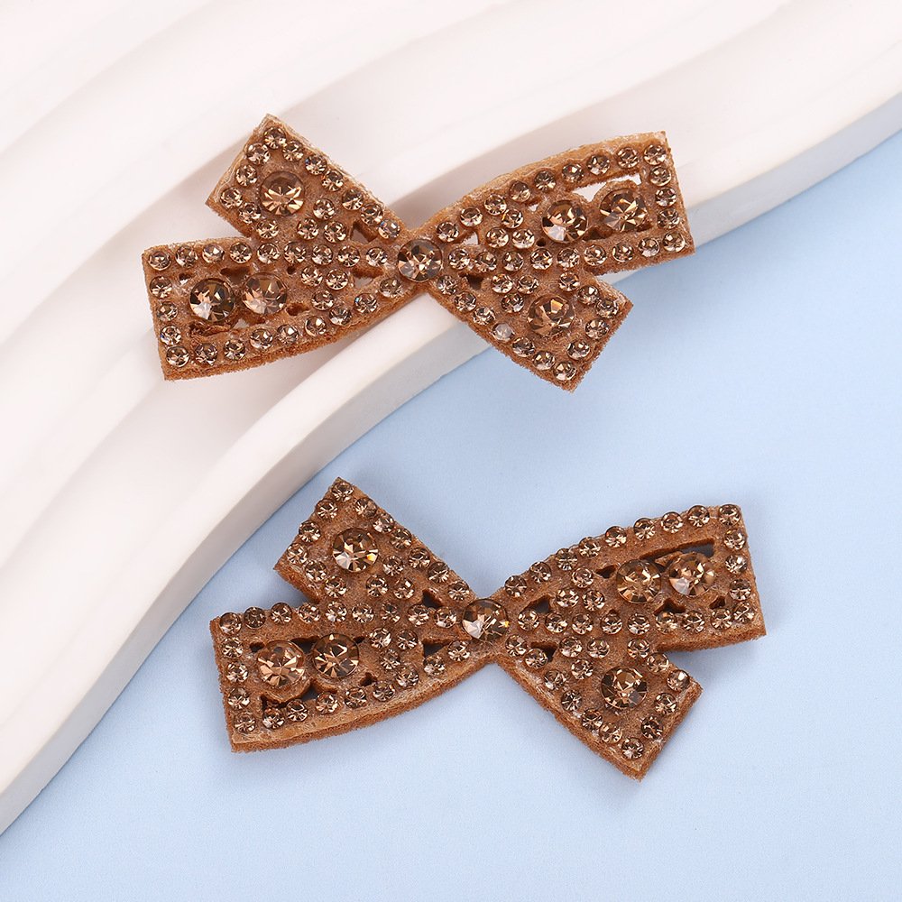 Rhinestone Bow Iron-On Patch – DIY Heat Transfer Applique for Shoes, Hats, Bags & Clothing