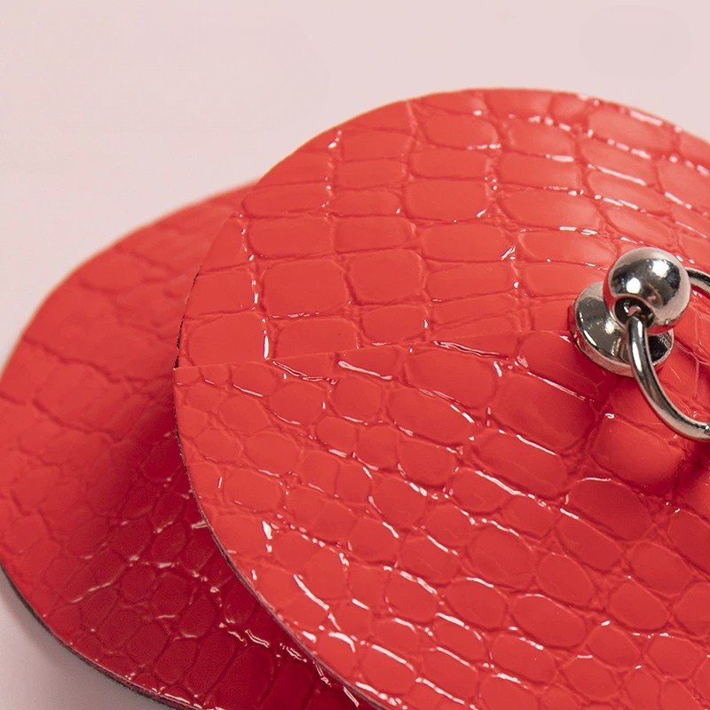 Mesh Pendant Round Acrylic Diamond PU Alloy Chain Nipple Covers – Invisible Seamless Pasties