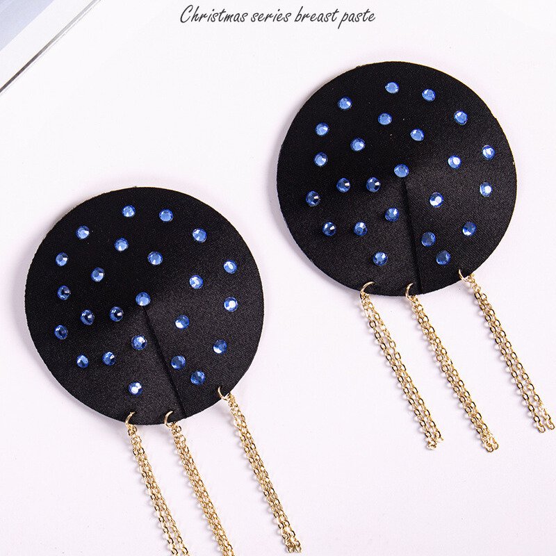 Blue Diamond Chain Nipple Covers – Hand Brushed Adhesive Invisible Pasties