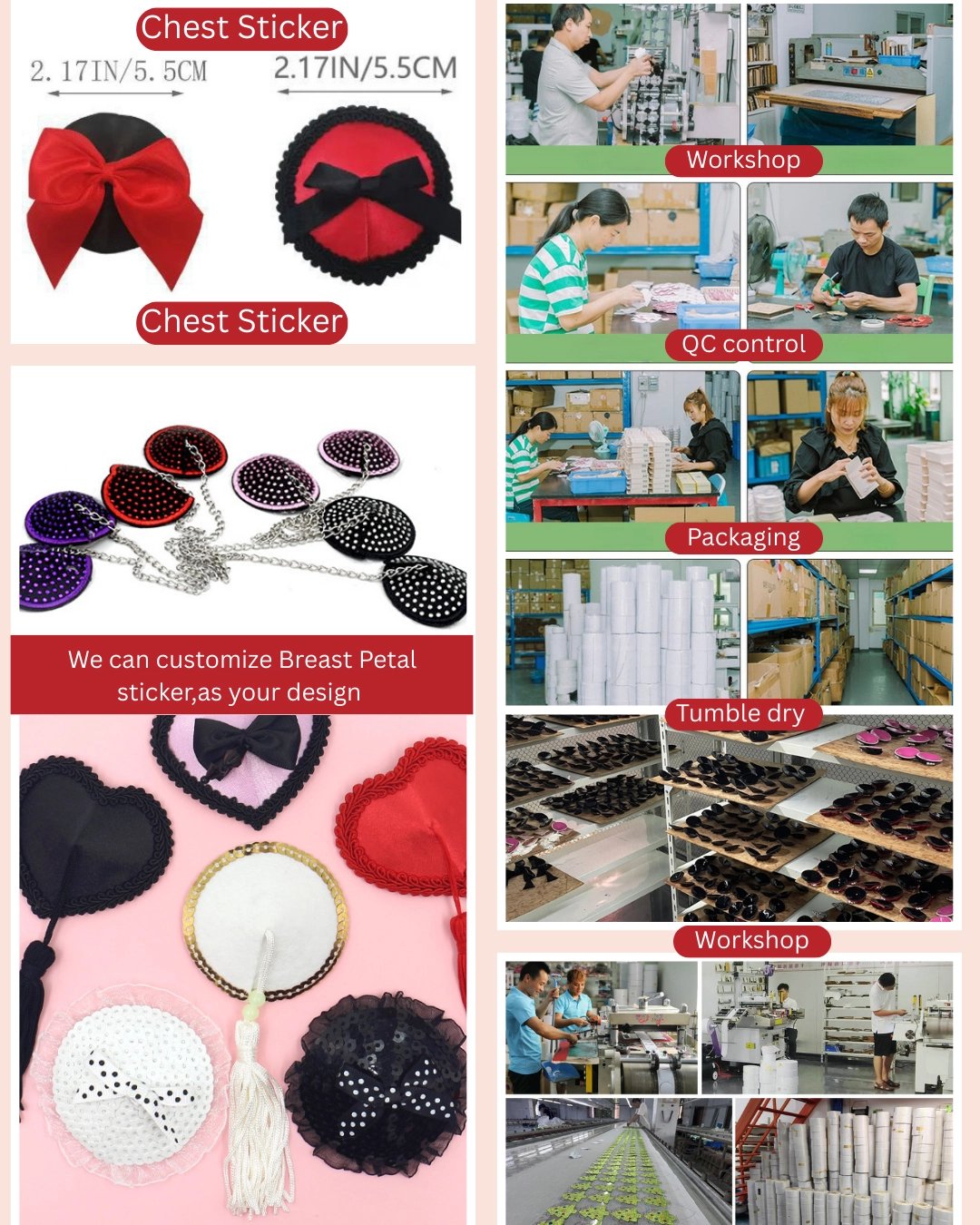 Blue Diamond Chain Nipple Covers – Hand Brushed Adhesive Invisible Pasties - Company Profile Image 1