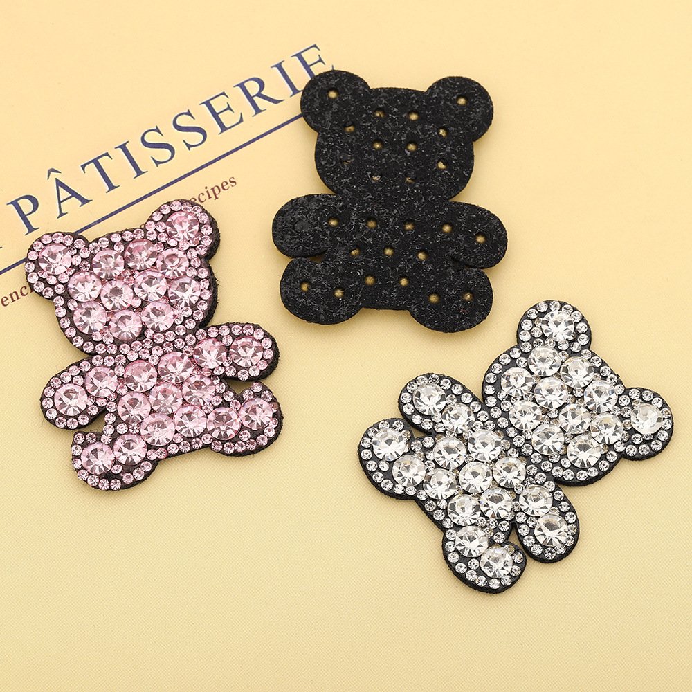 Cute Bear Rhinestone Iron-on Patch – DIY Clothing, Shoes & Accessories Applique