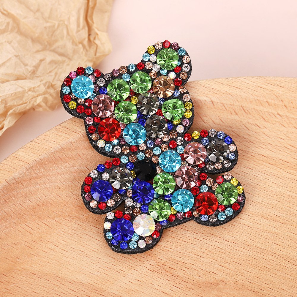 Cute Bear Rhinestone Iron-on Patch – DIY Clothing, Shoes & Accessories Applique