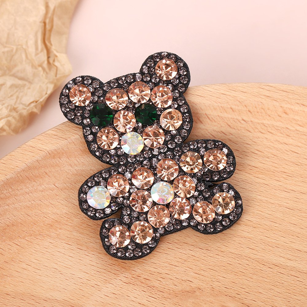 Cute Bear Rhinestone Iron-on Patch – DIY Clothing, Shoes & Accessories Applique