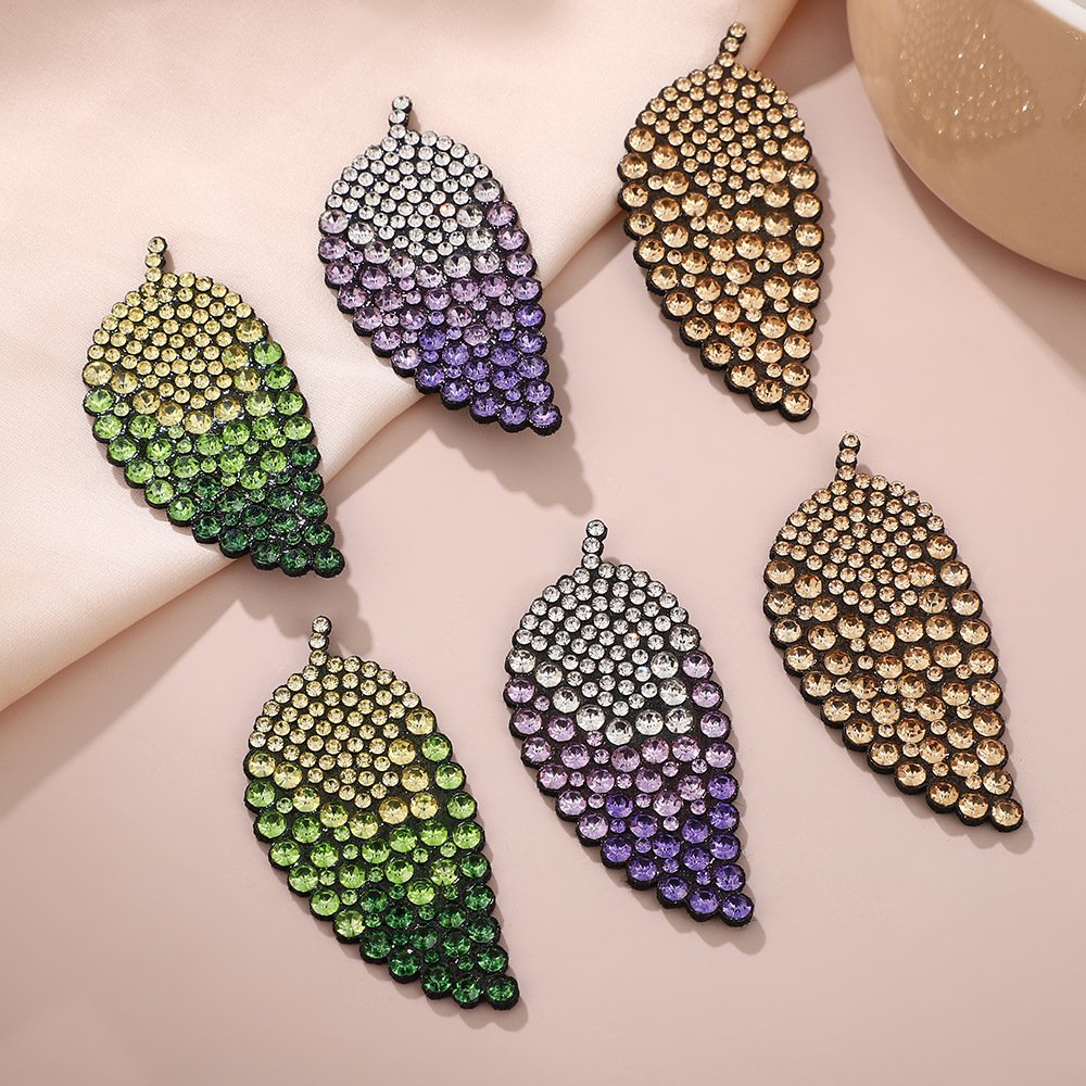 Super Sparkly Rhinestone Leaf Iron-on Patch | DIY Shoes, Hats, Bags & Clothing