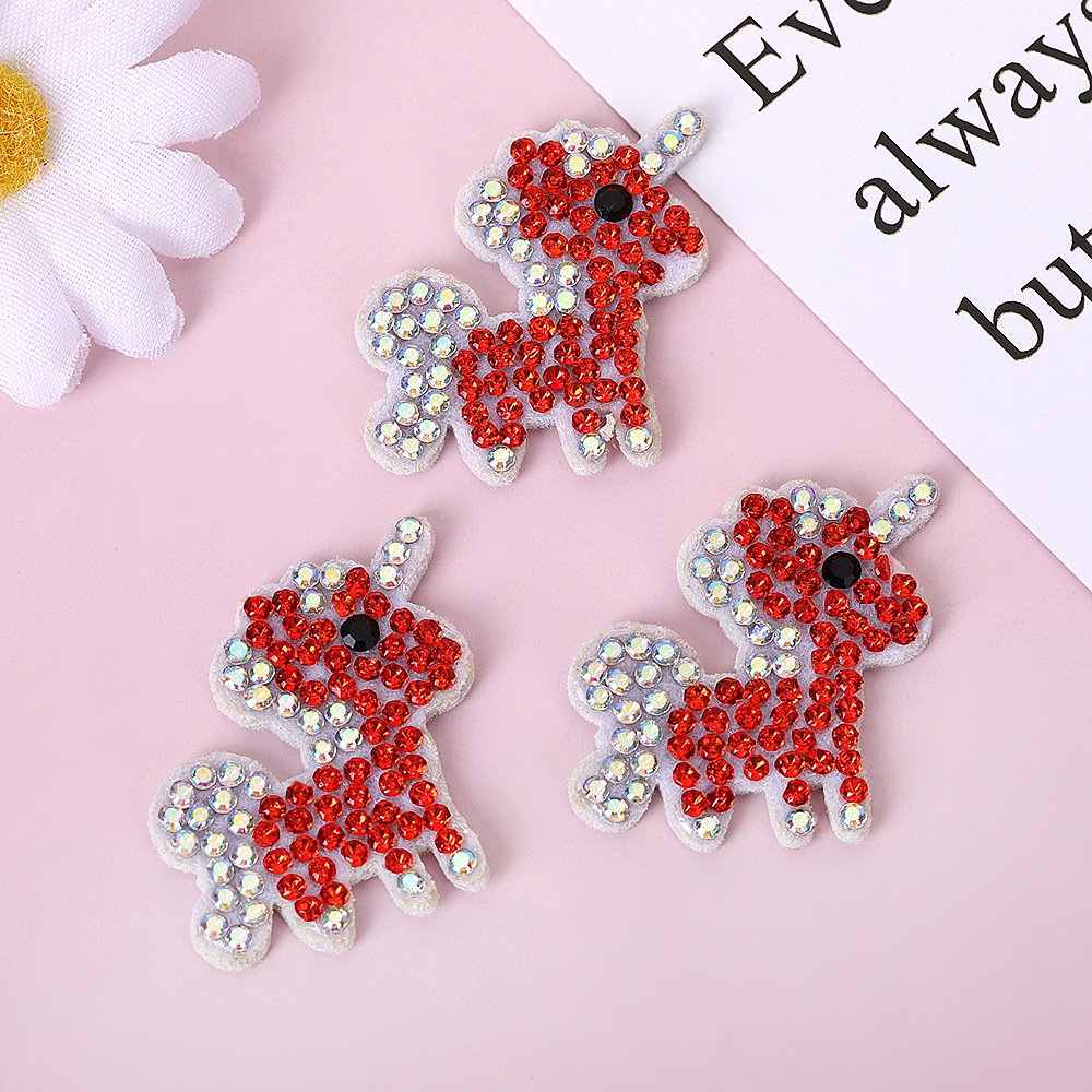 Unicorn Rhinestone Iron-On Patch – DIY Non-Woven Appliqué for Clothing, Hats & Kids Accessories
