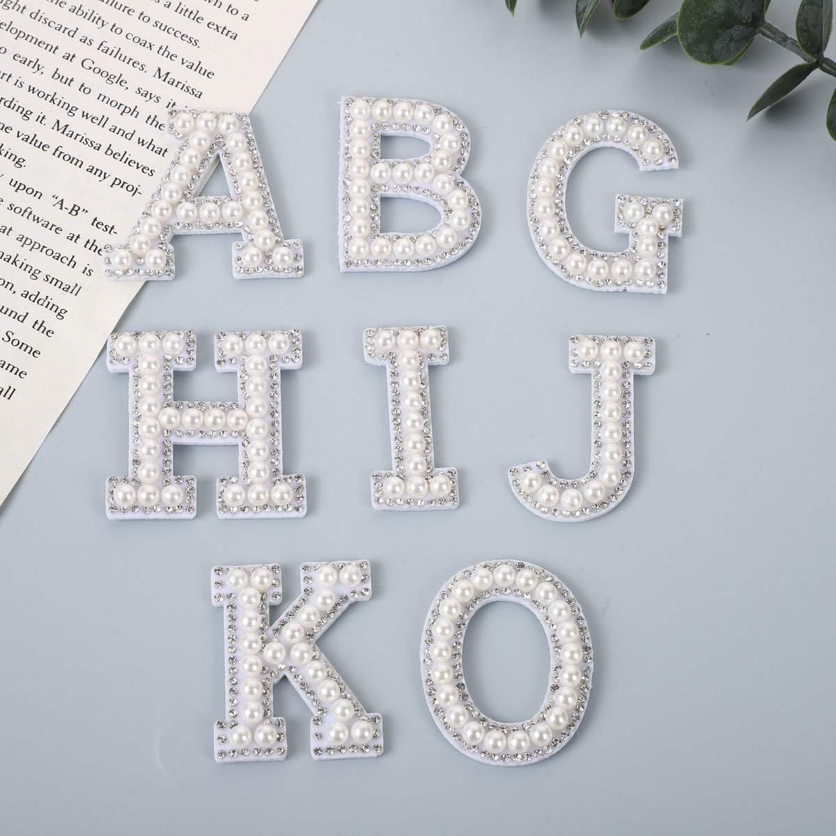 Hot-Selling 26 Letters Rhinestone Pearl Iron-On Patches – DIY Alphabet Appliques for Clothing, Hats & Accessories - Custom Heat Transfer
