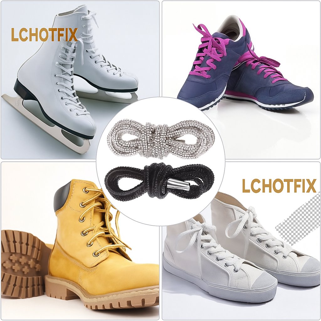 Water-Diamond Rhinestone Tube Shoelace — Full-Drill Colorful DIY Accessory Strip