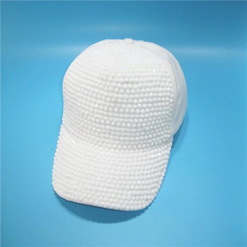 Fashion Rhinestone Baseball Cap — Korean Sparkle Handmade Sun Hat