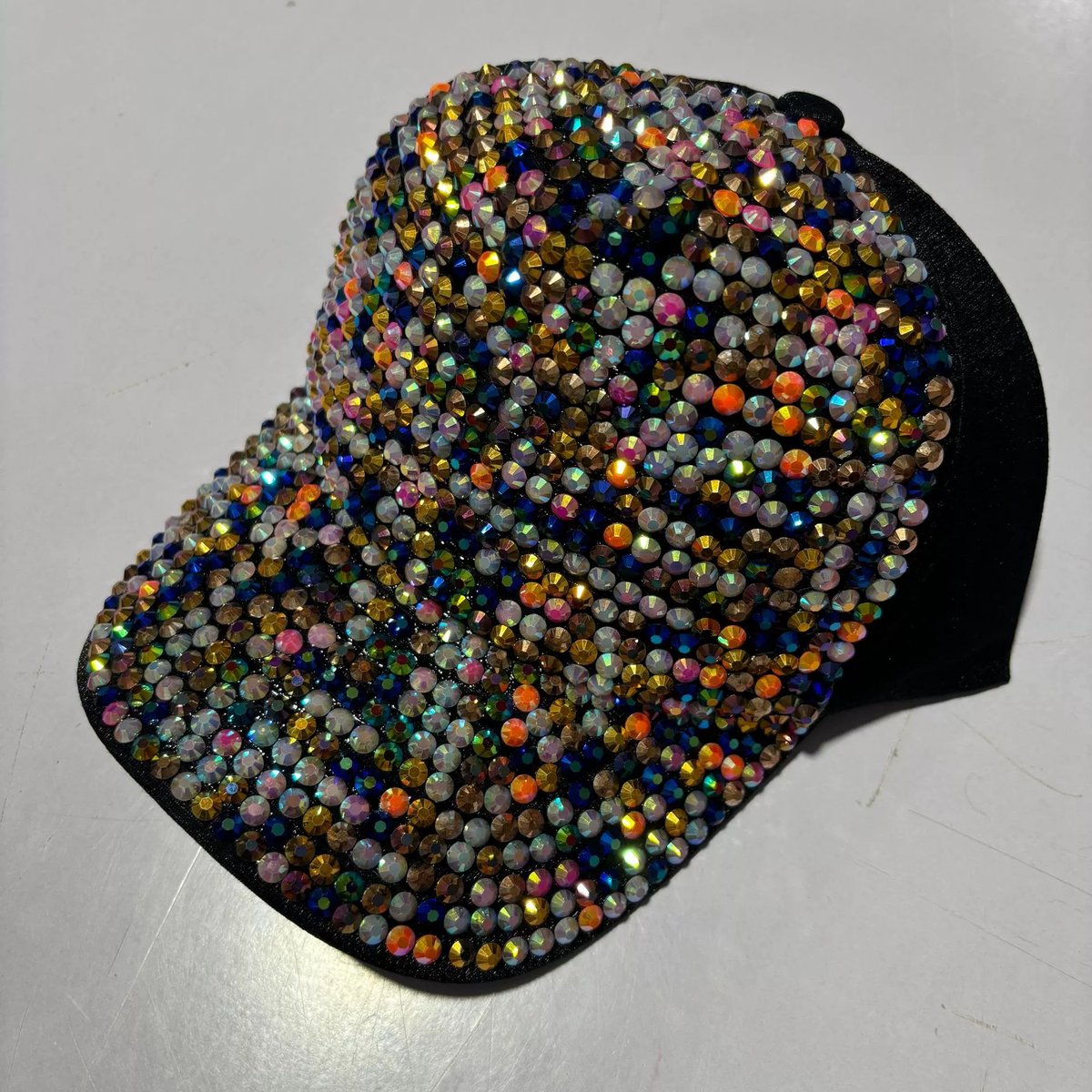 Fashion Rhinestone Baseball Cap — Korean Sparkle Handmade Sun Hat
