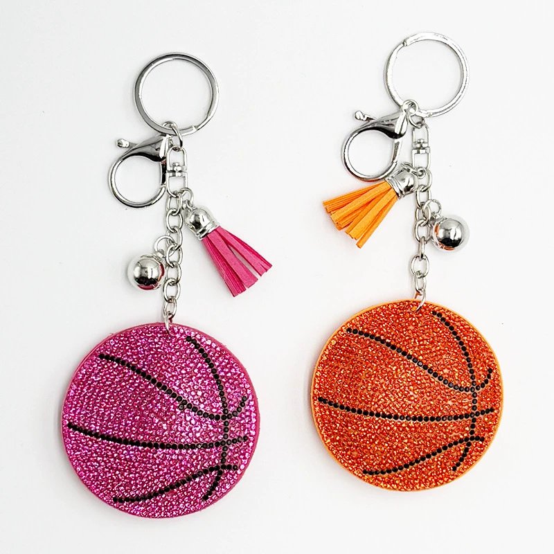 Sparkling Basketball Rhinestone Keychain — Sporty Tassel Bag & Car Charm Price * 1.02