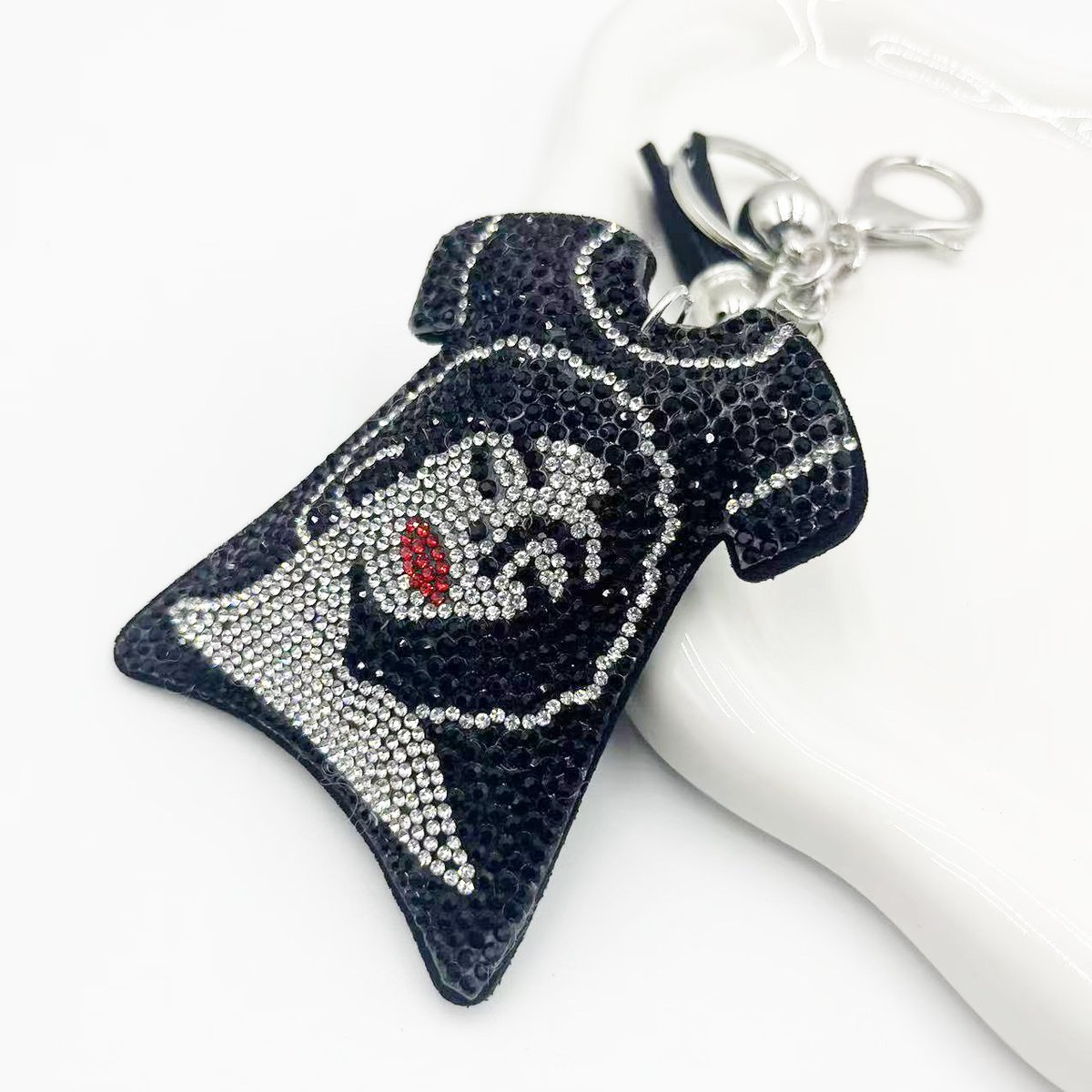 Rhinestone Cartoon Dress Keychain – Sparkling Fashion Tassel Bag & Purse Charm