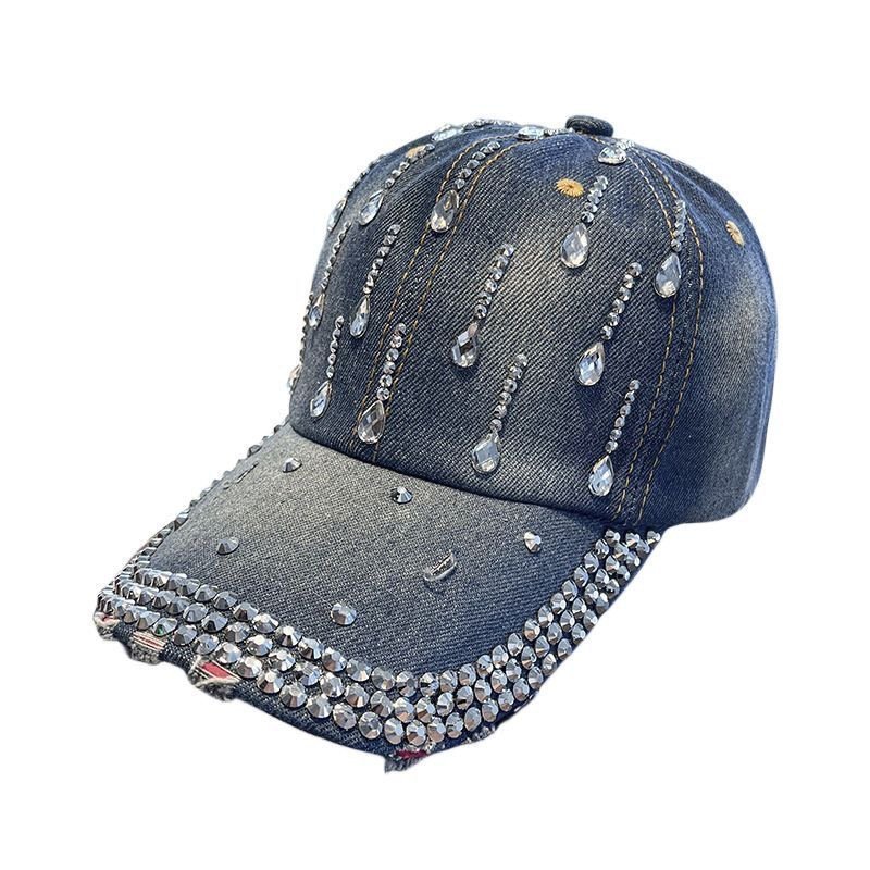 Luxury AB Crystal Rhinestone Baseball Cap for Women – Sparkle Korean Style Adjustable Hat