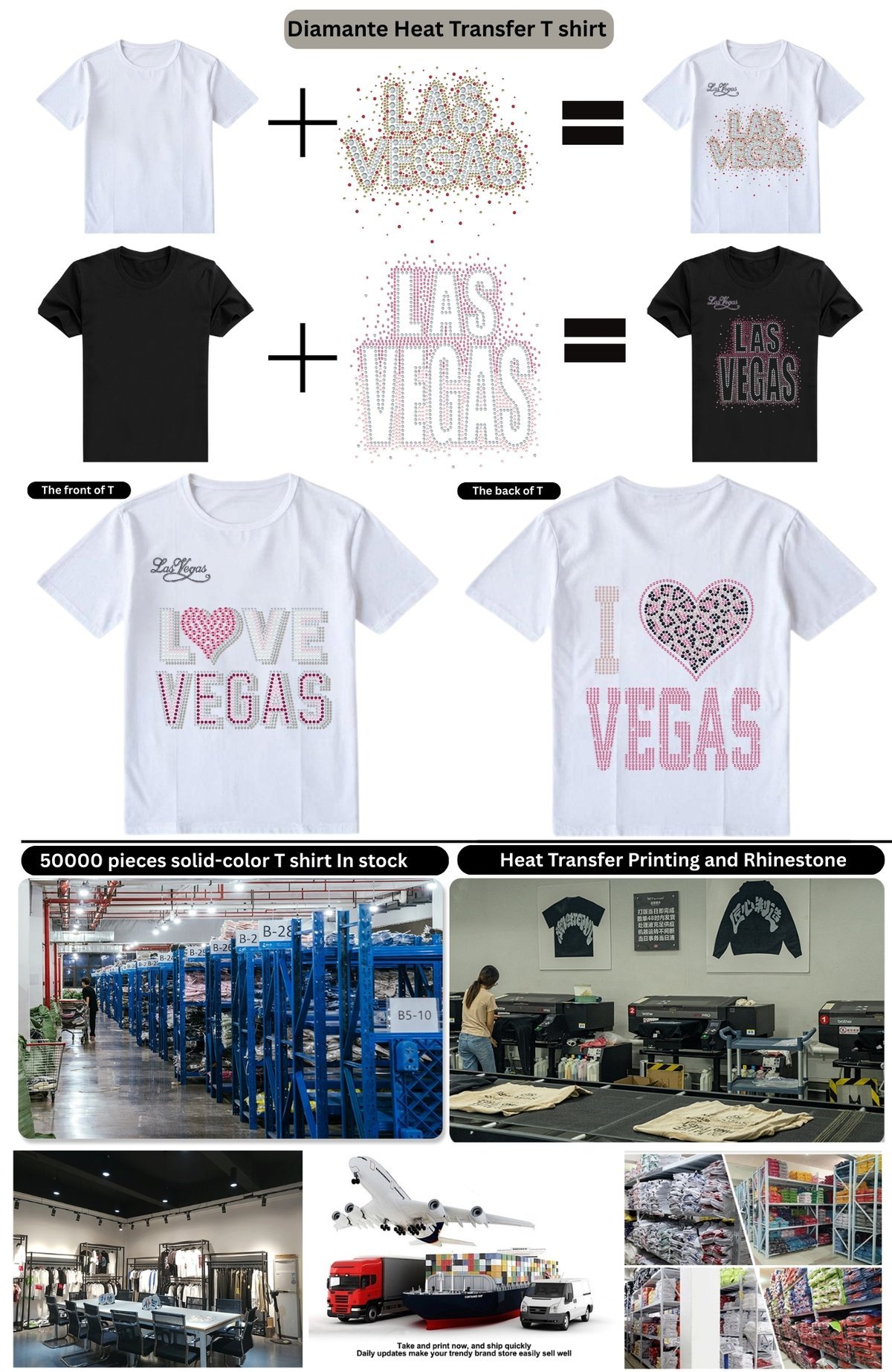 Colorful Cocktail Rhinestone Heat Transfer T-Shirt – Las Vegas Party Crystal Bling Tee OEM Factory Supply - Company Profile Image 1