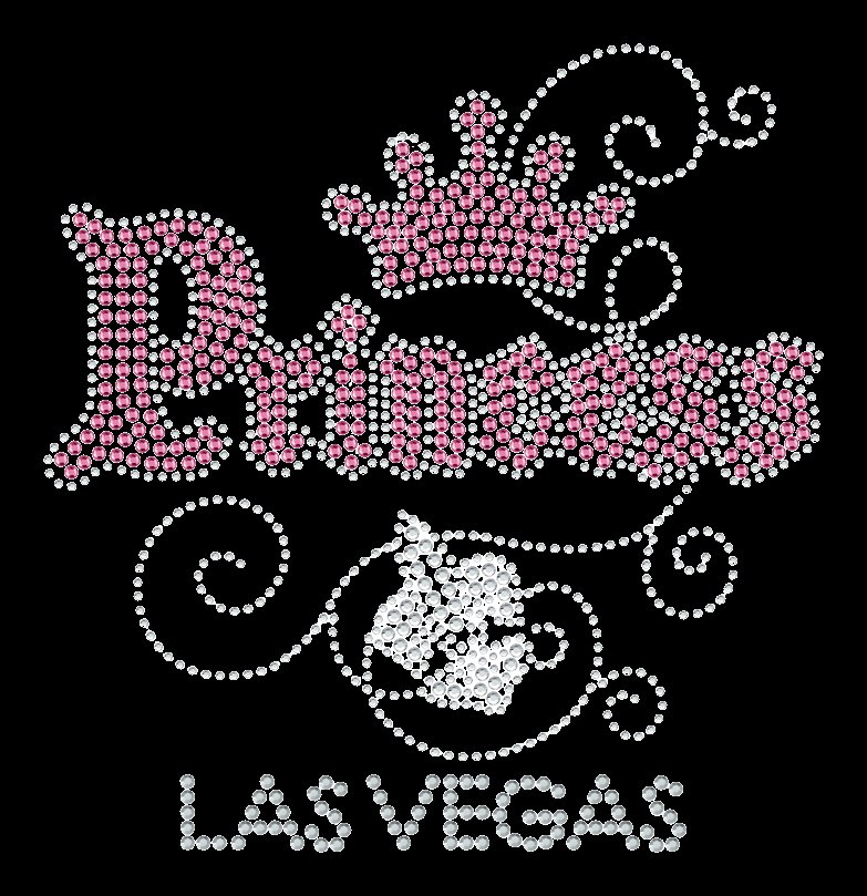 Princess Crown Rhinestone Heat Transfer T-Shirt – Las Vegas Crystal Bling City Series OEM Factory Supply