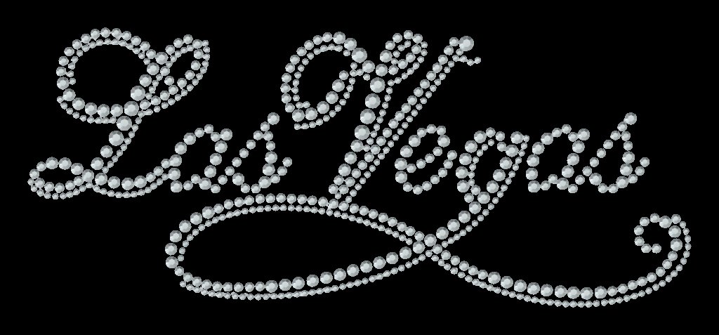 Elegant Script Las Vegas Rhinestone T-Shirt – Minimal Crystal Signature City Collection OEM Wholesale