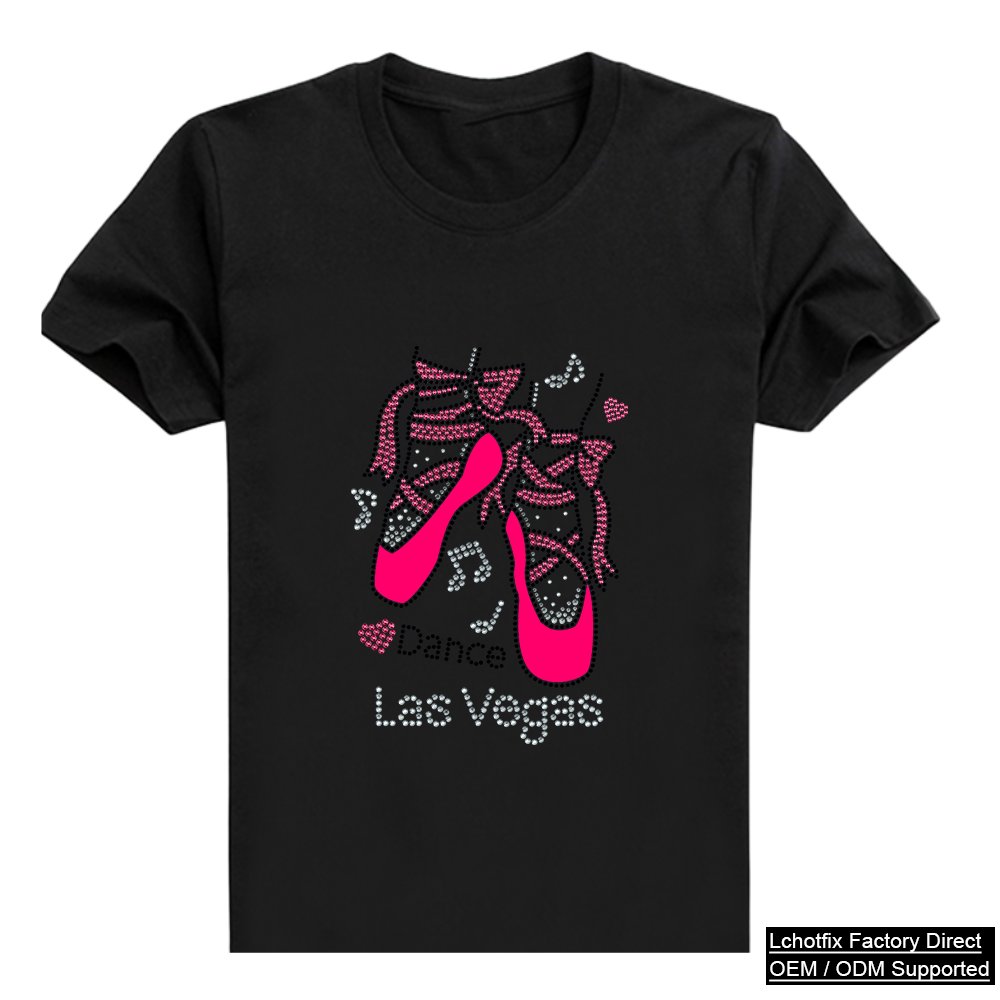 Las Vegas Sparkle Heart Rhinestone T-Shirt – Crystal Swirl Graphic Cotton Tee for Women