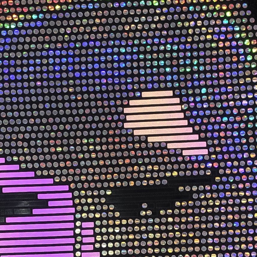 Glitch Skull Rhinestone Back Print & ISSYON Crystal Letter Front Black T-Shirt