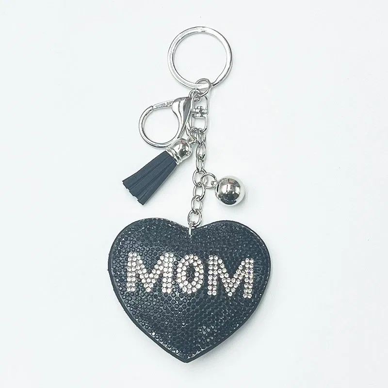 Rhinestone Heart Keychain with Tassel product image 2